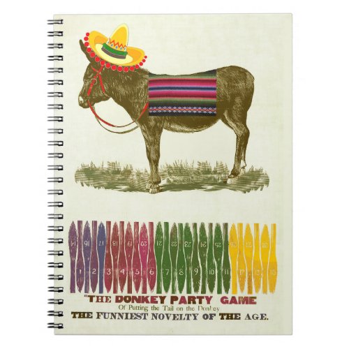 Pin the tail on the Donkey colorful Notebook