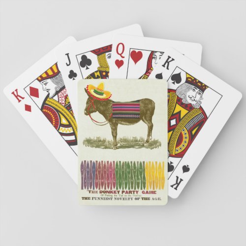 Pin the tail on the Donkey colorful Poker Cards