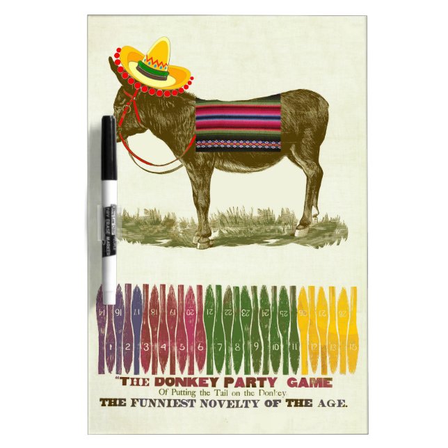 Pin the tail on the Donkey Dry Erase Board (Front)