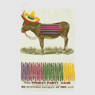 Pin the tail on the Donkey Golf Towel