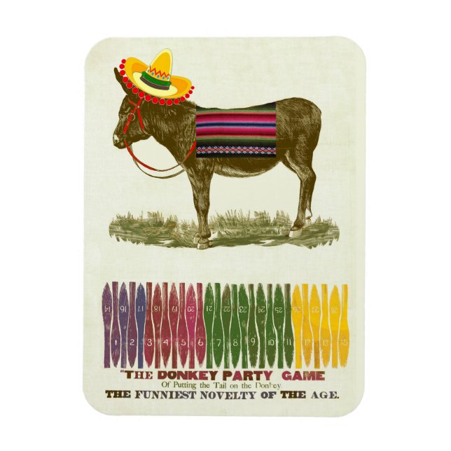 Pin the tail on the Donkey Magnet (Vertical)