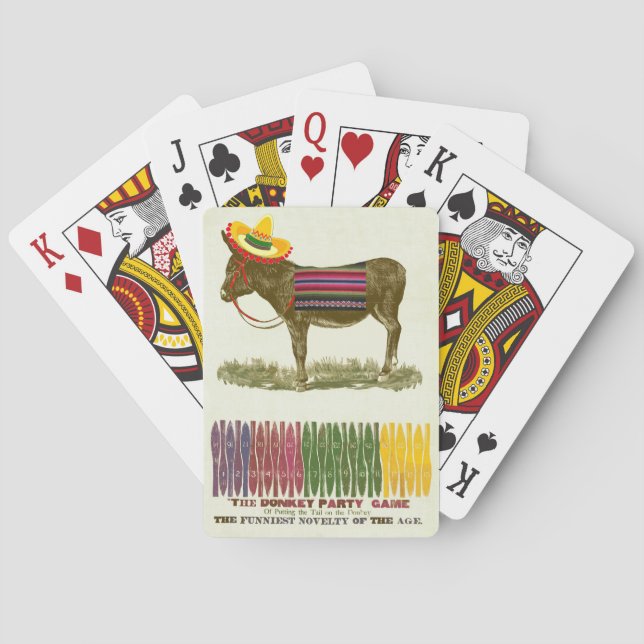 Pin the tail on the Donkey Poker Cards (Back)