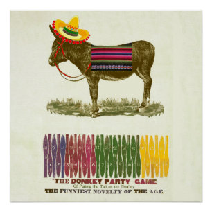 Pin the tail on the Donkey Poster