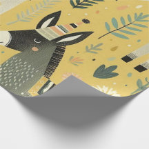 Pin the Tail on the Donkey Wrapping Paper