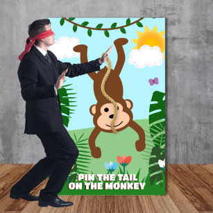 Pin The Tail On The Burkey Party Game, pôster do jogo de burro