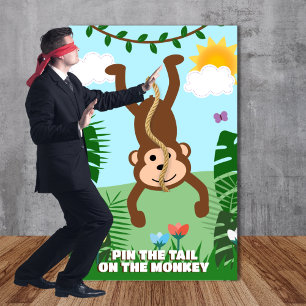Pin The Tail On The Monkey Birthday Party Game Foam Board