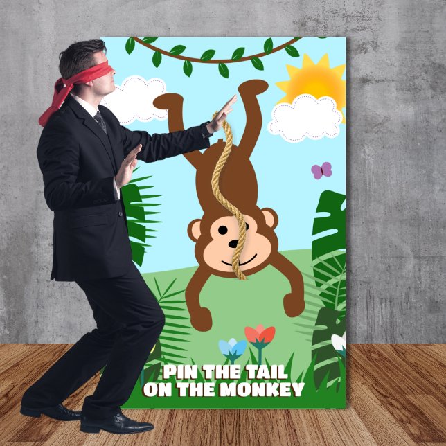 Pin The Tail On The Monkey Birthday Party Game Foam Board (Creator Uploaded)