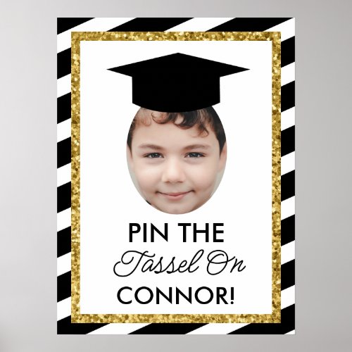 Pin the Tassel on the Grad Photo Game Poster