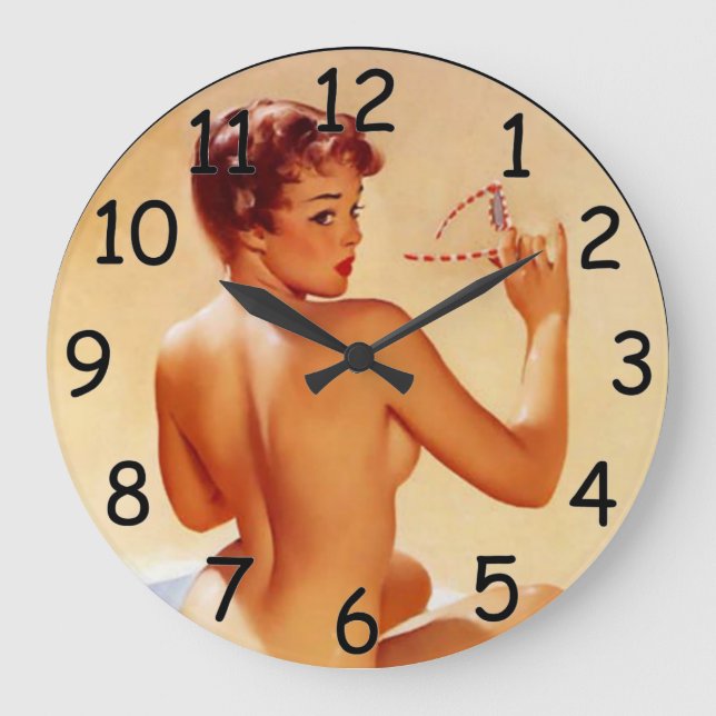 Pin Up Beach Beauty Clock (Front)