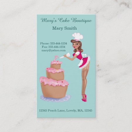 Pin Up Chef - Vertical Business Card