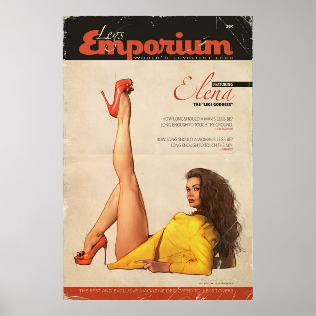 Pin Up Cover Girl "The Legs Goddess" poster (Front)