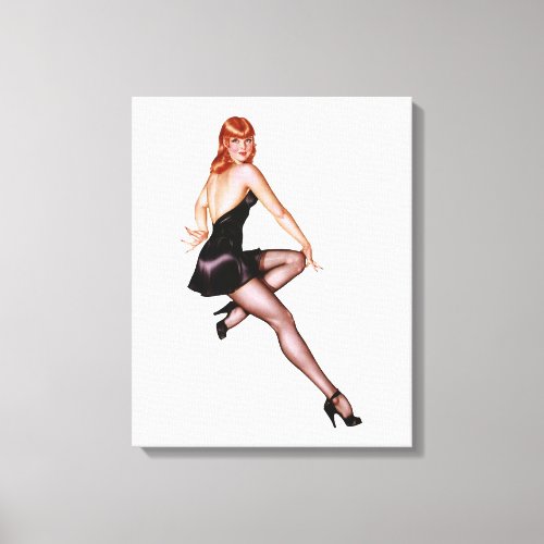 Pin Up Girl 3  GarysRetroGarage Canvas Print