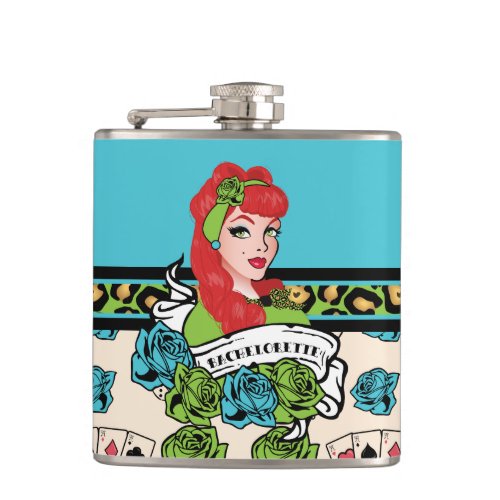 Pin_up Girl Bachelorette Party Flask