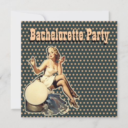 pin up girl bachelorette party lingerie shower invitation