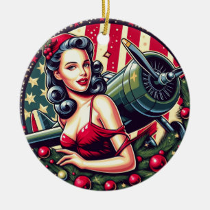 Pin-up Girl Christmas Ornament