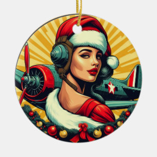 Pin-up Girl Christmas Ornament
