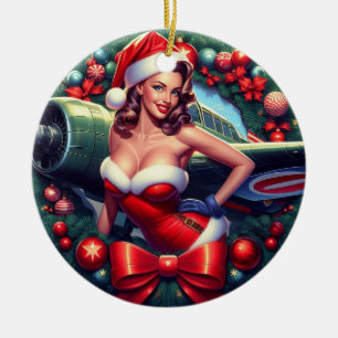 Pin-up Girl Christmas Ornament