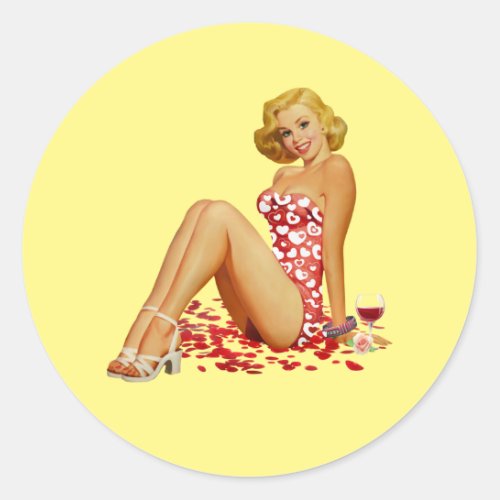 Pin Up Girl Cute Sticker for your laptop