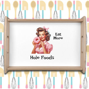 Pin-Up Girl Doughnut Baker Themed Serving Tray