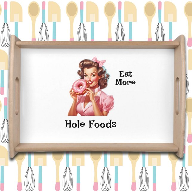 Pin-Up Girl Doughnut Baker Themed  Serving Tray (Creator Uploaded)