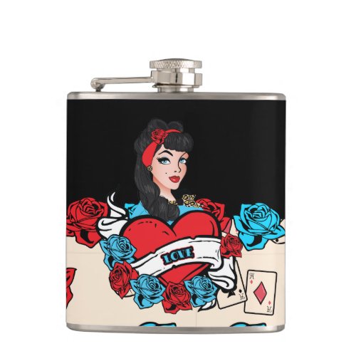 Pin_up Girl Flask