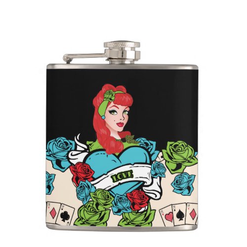 Pin_up Girl Flask