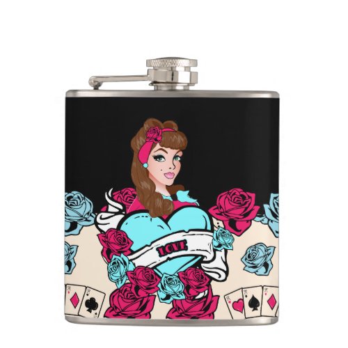 Pin_up Girl Flask