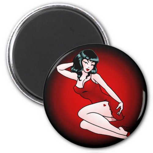 Pin Up Girl Fridge Magnet Retro Pin_up Gifts