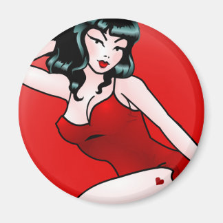 Pin Up Girl Fridge Magnet Valentine's Pin-up
