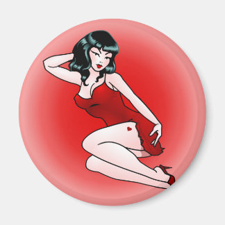 Pin Up Girl Fridge Magnet Valentine's Pin-up