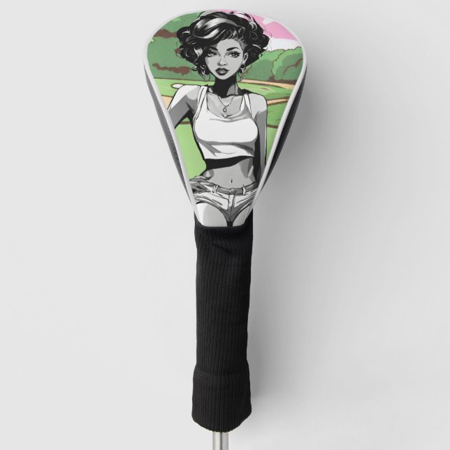 Pin Up  Girl Golf Head Cover (Front)