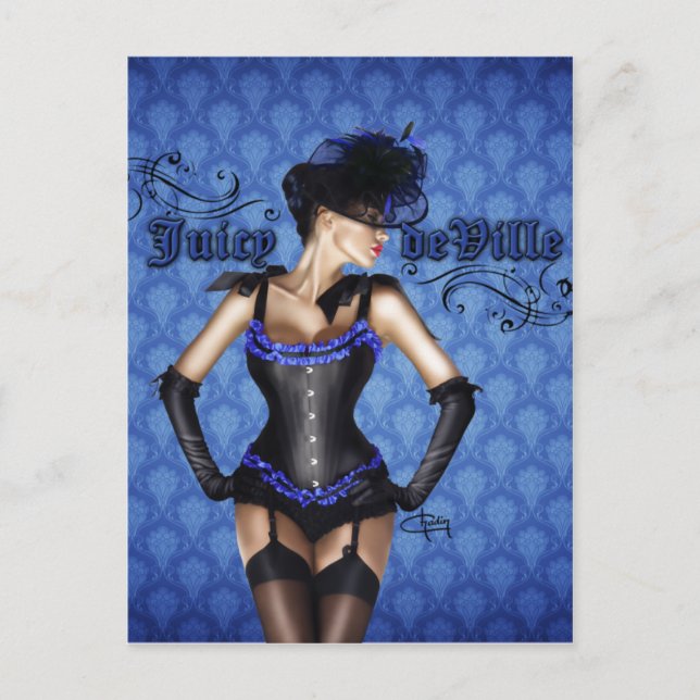 Pin-up Girl Juicy deVille by Chadin » Postcard (Front)