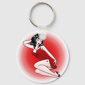 Pin Up Girl Keychain 50s Retro Pin-up Gifts