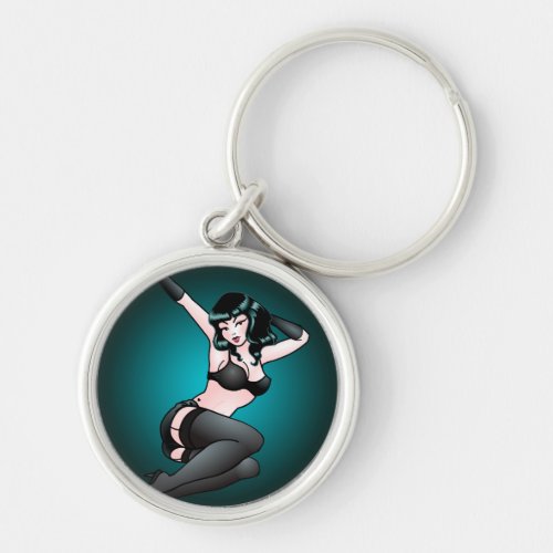 Pin Up Girl Keychain Retro Jazz Pin_up Gifts