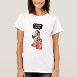 Pin Up Girl on the Phone T-Shirt