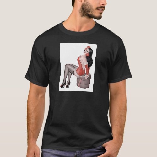 Pin Up Girl on Tires T_Shirt