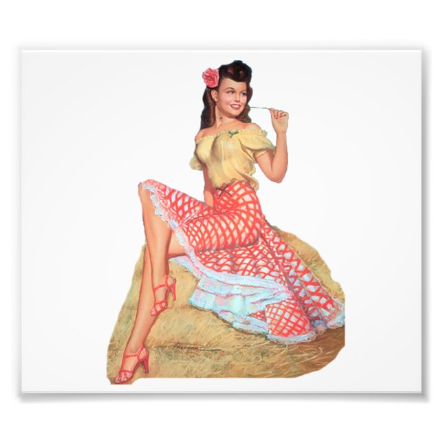 Pin Up Girl Photo Print (Front)