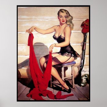 Pin Up Girl Poster by RetroAndVintage at Zazzle