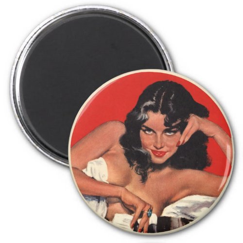 Pin Up Girl Refrigerator Magnet