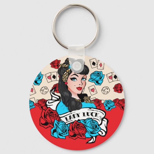 Pin_up Girl Rock_A_Billy Keychain