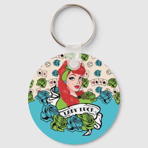 Pin_up Girl Rock_A_Billy Keychain