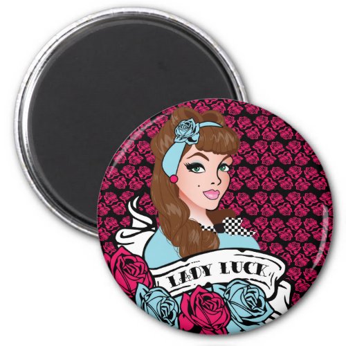 Pin_up Girl Rock_A_Billy Magnet