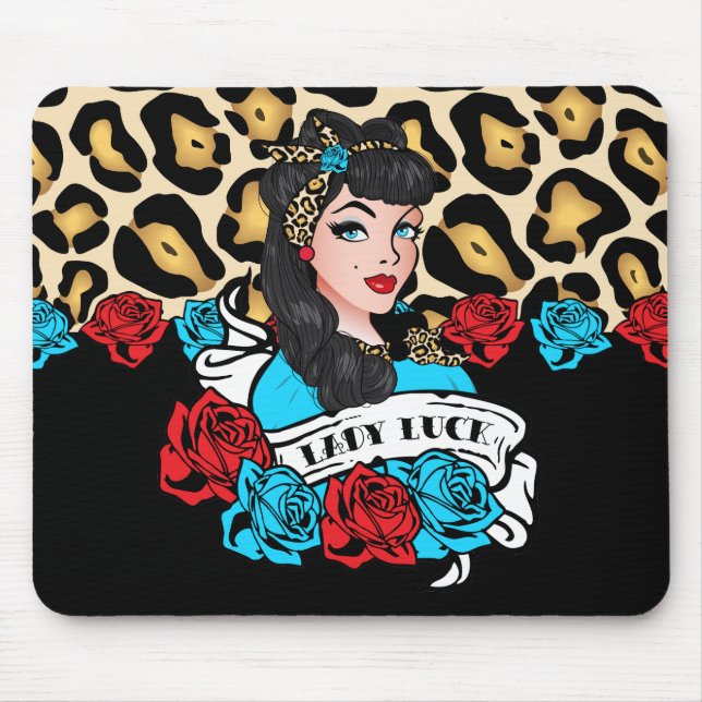 Pin-up Girl, Rock-A-Billy Mouse Pad (Front)