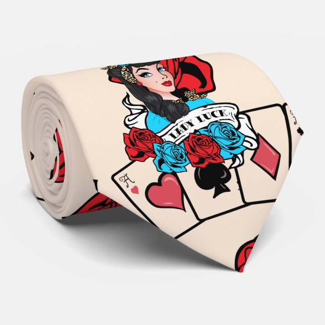 Pin-up Girl, Rock-A-Billy Neck Tie (Rolled)