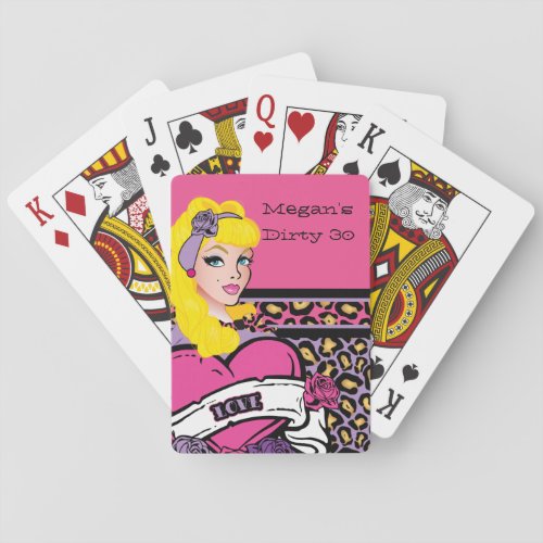 Pin_up Girl Rock_A_Billy Party Playing Cards