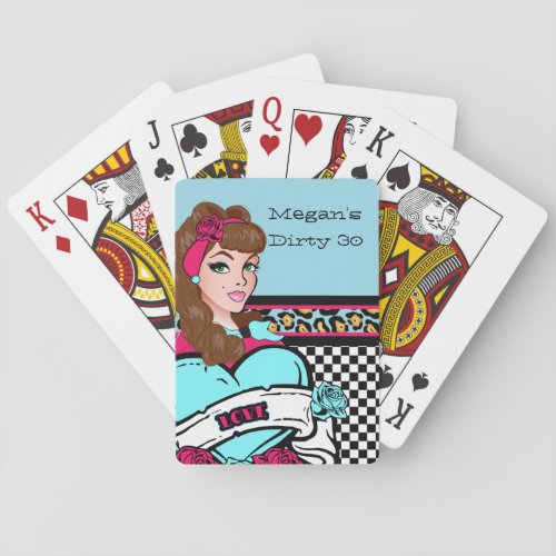 Pin_up Girl Rock_A_Billy Party Playing Cards