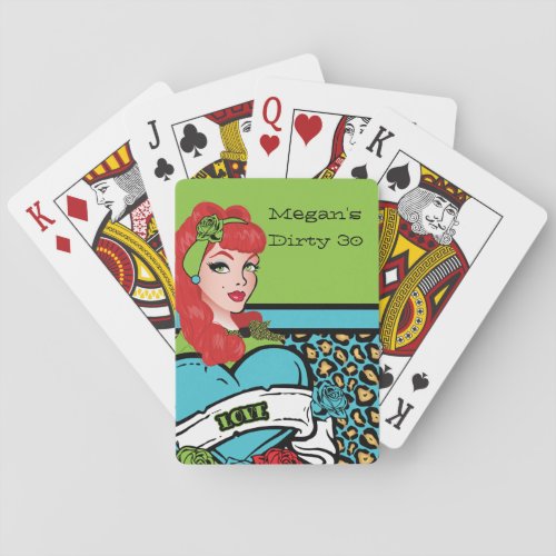 Pin_up Girl Rock_A_Billy Party Playing Cards