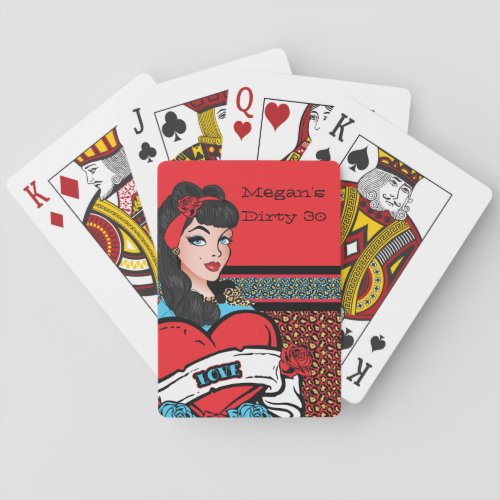 Pin_up Girl Rock_A_Billy Party Playing Cards