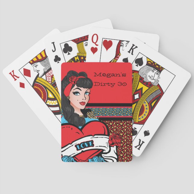 Pin-up Girl, Rock-A-Billy Party Poker Cards (Back)