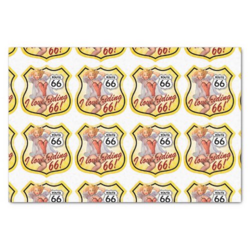Pin Up Girl Route 66 Tissue Paper